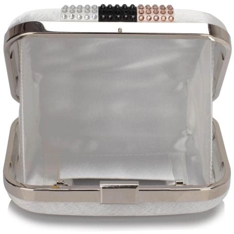 Mesh Metallic Box Clutch Bag